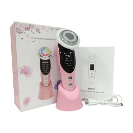 Women's 7-in-1 Micro-current Beauty Purifying Introducer (Option: Pink-7in1)