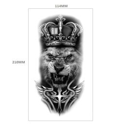 Animal Pattern Tiger Lion Half Arm Water Transfer Imitation Tattoo (Option: 4style-114x210MM)