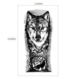 Animal Pattern Tiger Lion Half Arm Water Transfer Imitation Tattoo (Option: 13style-114x210MM)