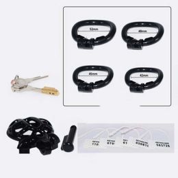 Men's Fashion Small Turtle-shaped Resin Chastity Lock (Option: Black-Short)