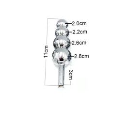 Men's Chastity Lock Iron Pants (Option: 4Ball anal plug-Waist 60to90cm)