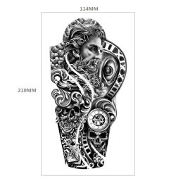 Animal Pattern Tiger Lion Half Arm Water Transfer Imitation Tattoo (Option: 12style-114x210MM)