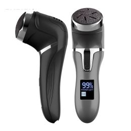 LCD Digital Display Electric Vacuum Cleaner Foot Scrubber Peeling Pedicure Device (Option: Black-USB-1500MAH)