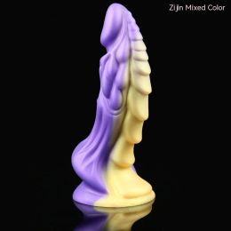 Mixed Color Silicone Toys For Men And Women (Option: Purple gold mixed color)