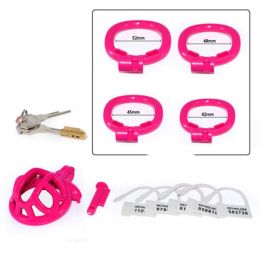 Men's Fashion Small Turtle-shaped Resin Chastity Lock (Option: Rose Red-Long)