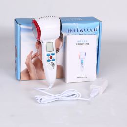 LCD Digital Blue Light Red Light Hot And Cold Beauty Introduction Instrument (Option: White-EU)