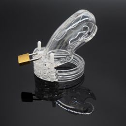 Men's New Chastity Lock Toy (Option: Transparent color-Long)