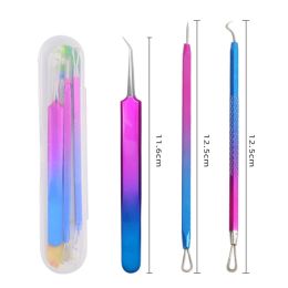 Acne Tool 3 Piece Set Stainless Steel Acne (Option: Nano large needle plastic box)