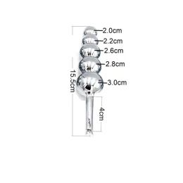 Men's Chastity Lock Iron Pants (Option: 5Ball anal plug-Waist 60to90cm)