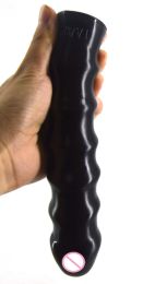 Thread Type Skin Masturbator Anal Plug Penis (Color: Black)