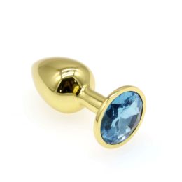 Small Gold Round Drill Metal Toy (Option: Gold-Sky blue diamond)