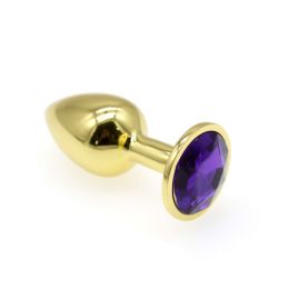 Small Gold Round Drill Metal Toy (Option: Gold-Purple diamond)