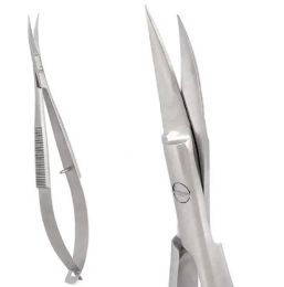 Corneal Scissors Ophthalmic Microinstruments With Flat Handle For Dismantling Stitches (Option: Flat handle elbow)