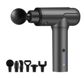 Multi-speed Vibration Fascia Gun Silent Deep Massager (Option: Space grey-US)