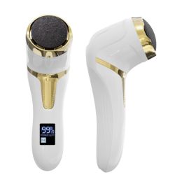 LCD Digital Display Electric Vacuum Cleaner Foot Scrubber Peeling Pedicure Device (Option: White-USB-1500MAH)