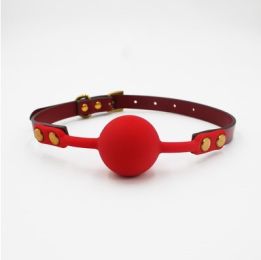 Mouth Stopper For Men And Women (Option: Red orifice ball without hole)