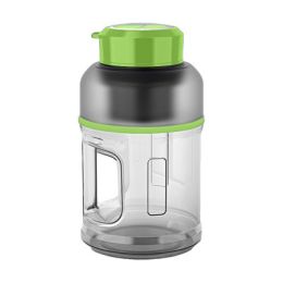 Explosive 1.5L Large-capacity Juicer Cup USB Rechargeable Juicer Portable Water Cup Shaker Cup Juice Cup For Fitness (Color: Green)