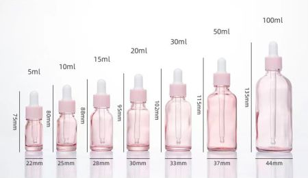 Glass Fine Oil Bottle Avoid Light Glue Head Dropper Bottle Essence Stock Bottling Cosmetics (Option: Pink-100ml)