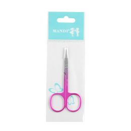 Stainless Steel Color Titanium Eyebrow Trimmer Makeup Beauty Small Scissors (Option: Gradual powder-Blue OP bag)